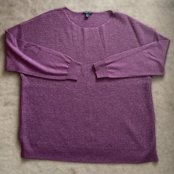 WESTBOUND WOMAN SWEATER Plus Size 2X Long Sleeve PURPLE - Picture 9 of 9